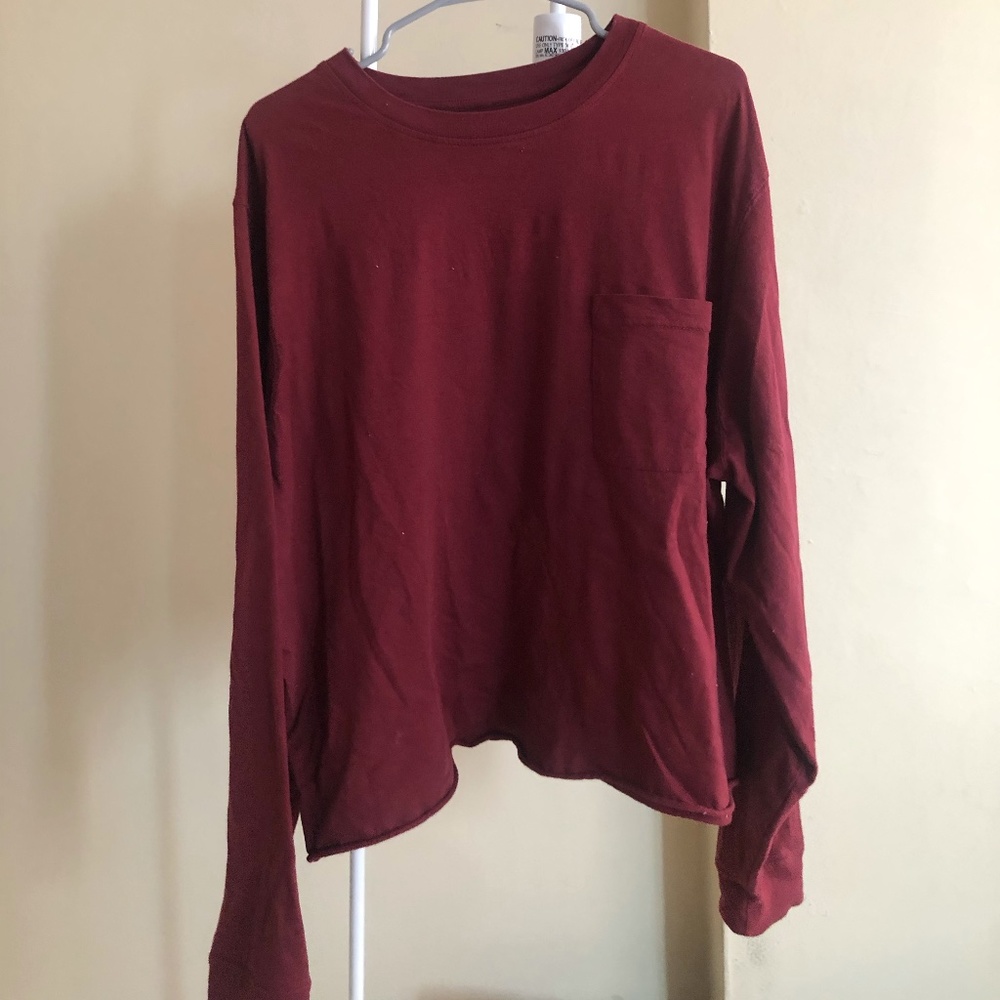 Baggy Red Long-Sleeve Shirt